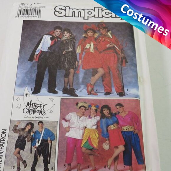 Simplicity 9342 Sewing Pattern ADULT variety of Halloween Pattern items to make - Picture 1 of 16